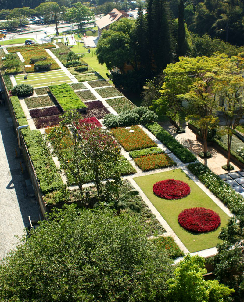 Vista do belo Jardim Suspenso em Blumenau
